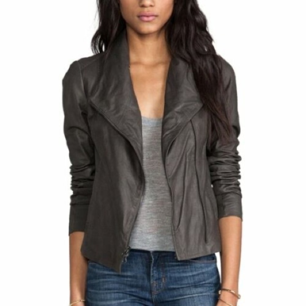 VINCE Paper leather jacket